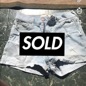 Light Wash High Rise Shorts!